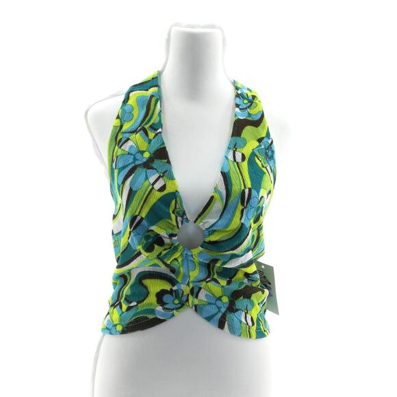 RoomMates MultiColor Sleeveless Halter Top - Women's Size Medium - Summer Chic - Picture 2 of 4